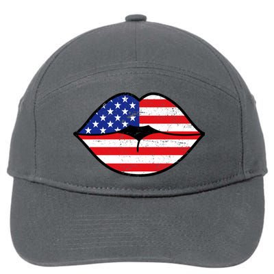 USA Lips 7-Panel Snapback Hat