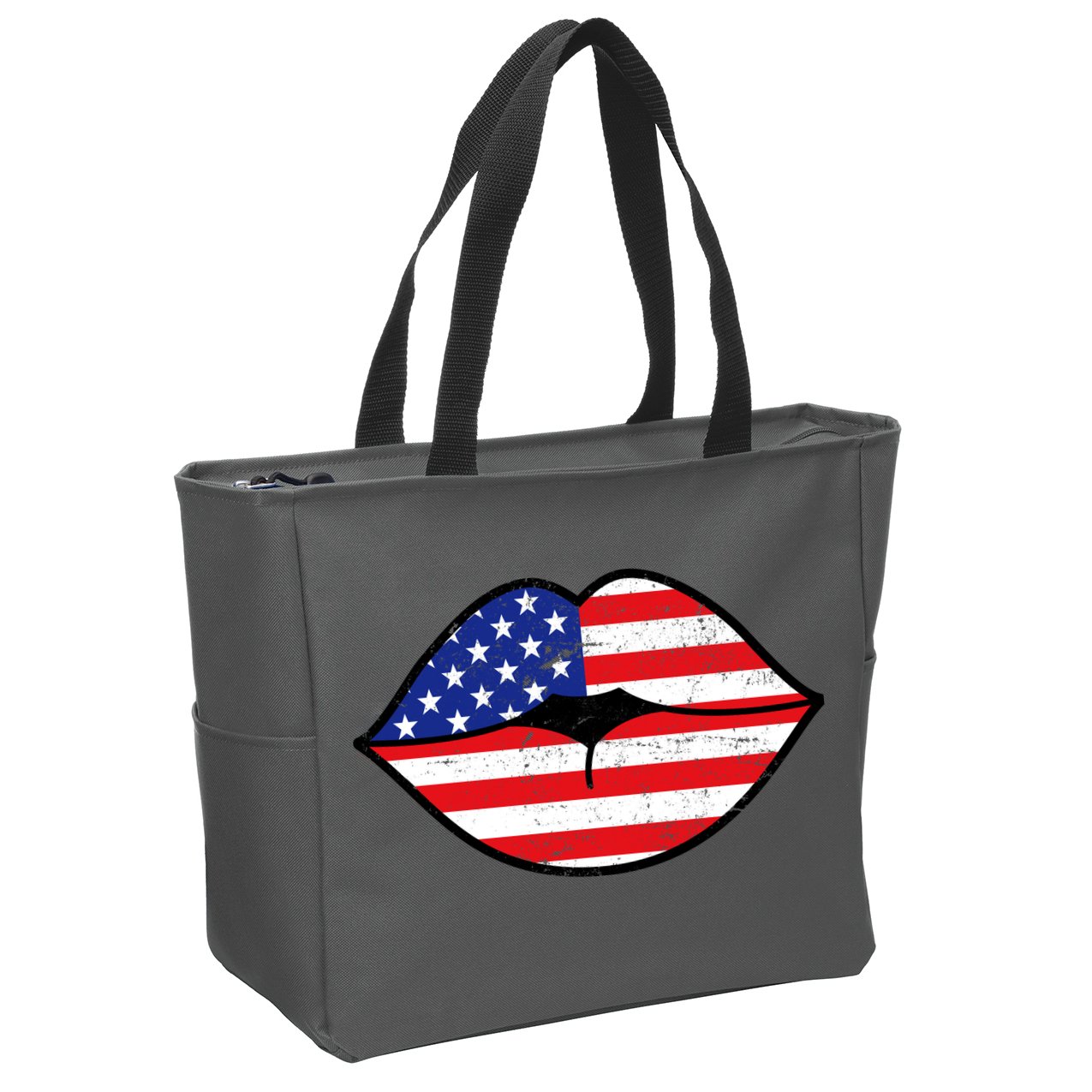 USA Lips Zip Tote Bag