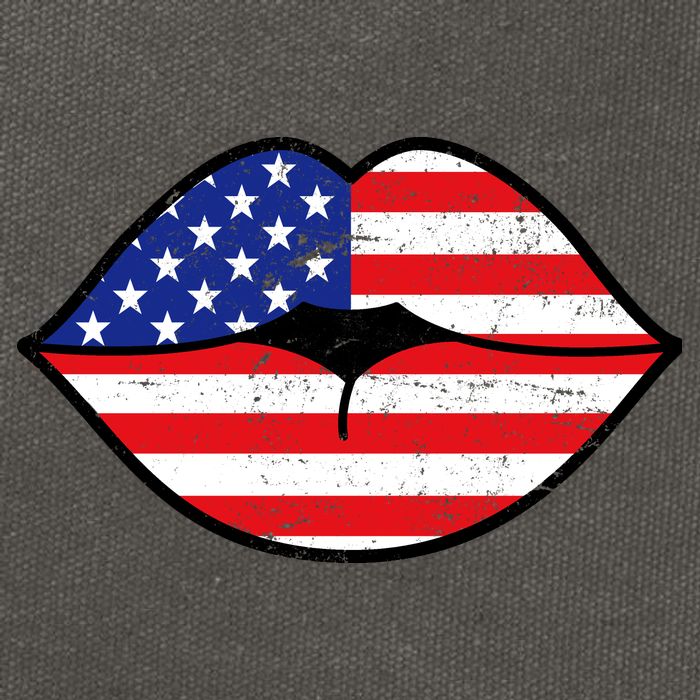 USA Lips Cotton Canvas Backpack