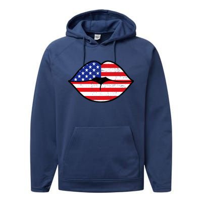 USA Lips Performance Fleece Hoodie