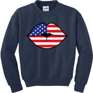 USA Lips Kids Sweatshirt