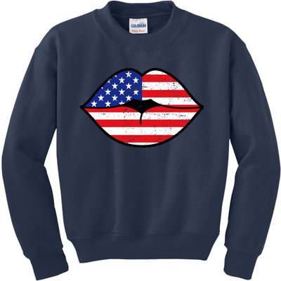 USA Lips Kids Sweatshirt