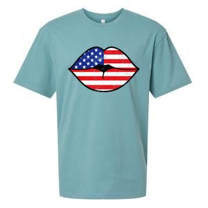 USA Lips Sueded Cloud Jersey T-Shirt