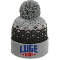 USA Luge Team The Baniff Cuffed Pom Beanie