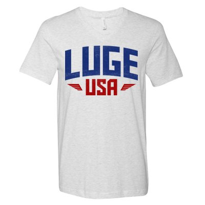 USA Luge Team V-Neck T-Shirt