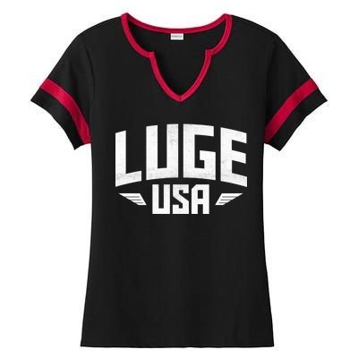 USA Luge Team Ladies Halftime Notch Neck Tee