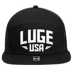 USA Luge Team 7 Panel Mesh Trucker Snapback Hat