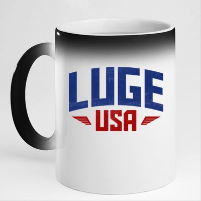 USA Luge Team 11oz Black Color Changing Mug