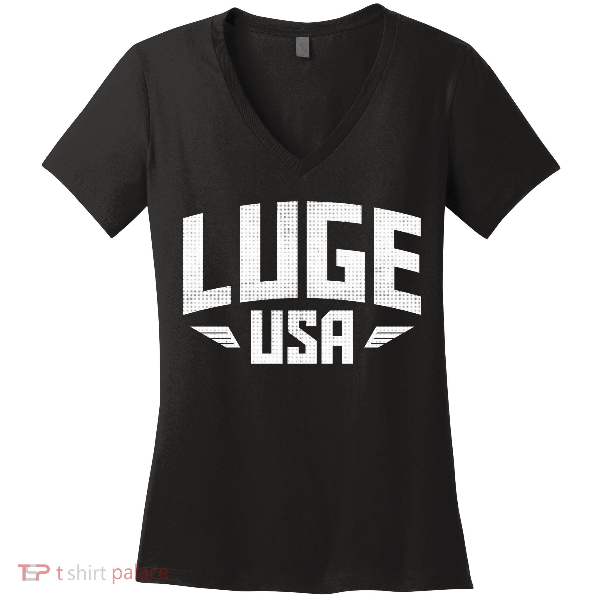 USA Luge Team Women's V-Neck T-Shirt