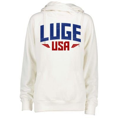 USA Luge Team Womens Funnel Neck Pullover Hood