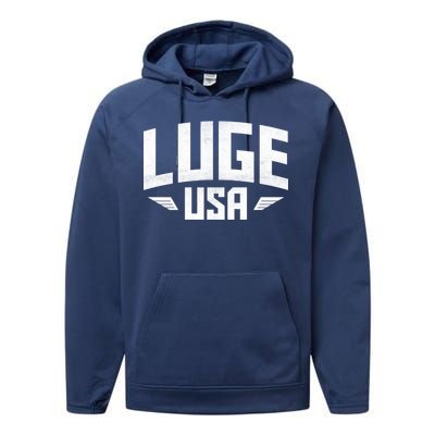 USA Luge Team Performance Fleece Hoodie