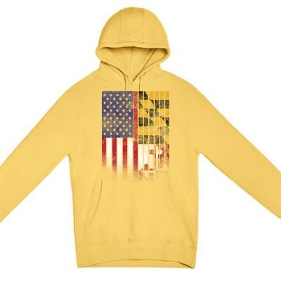 USA Maryland Flag Premium Pullover Hoodie