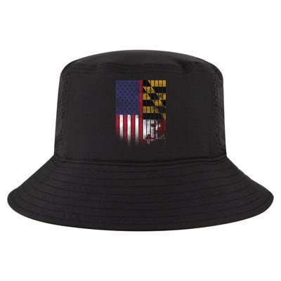 USA Maryland Flag Cool Comfort Performance Bucket Hat