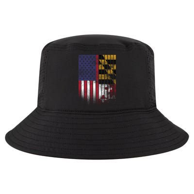 USA Maryland Flag Cool Comfort Performance Bucket Hat