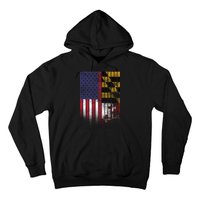 USA Maryland Flag Hoodie