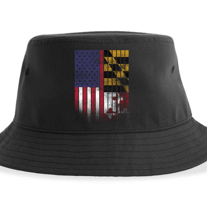 USA Maryland Flag Sustainable Bucket Hat