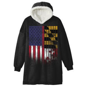 USA Maryland Flag Hooded Wearable Blanket