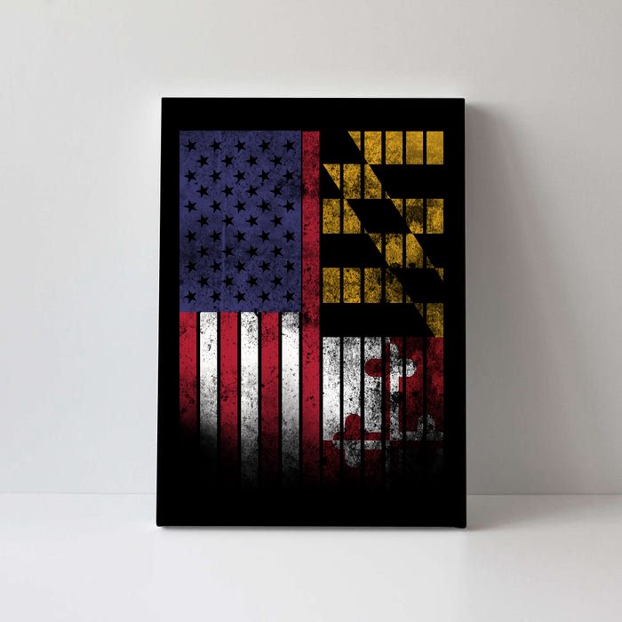 USA Maryland Flag Canvas