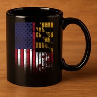 USA Maryland Flag 11oz C Handle Ceramic Mug