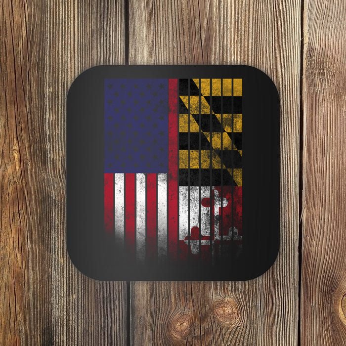 USA Maryland Flag Coaster