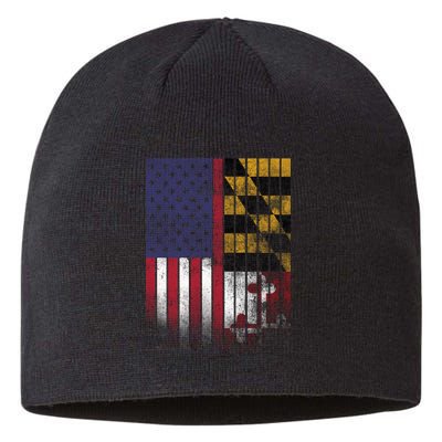 USA Maryland Flag Sustainable Beanie