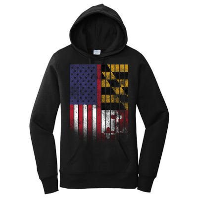 USA Maryland Flag Women's Pullover Hoodie