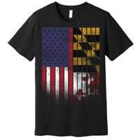 USA Maryland Flag Premium T-Shirt