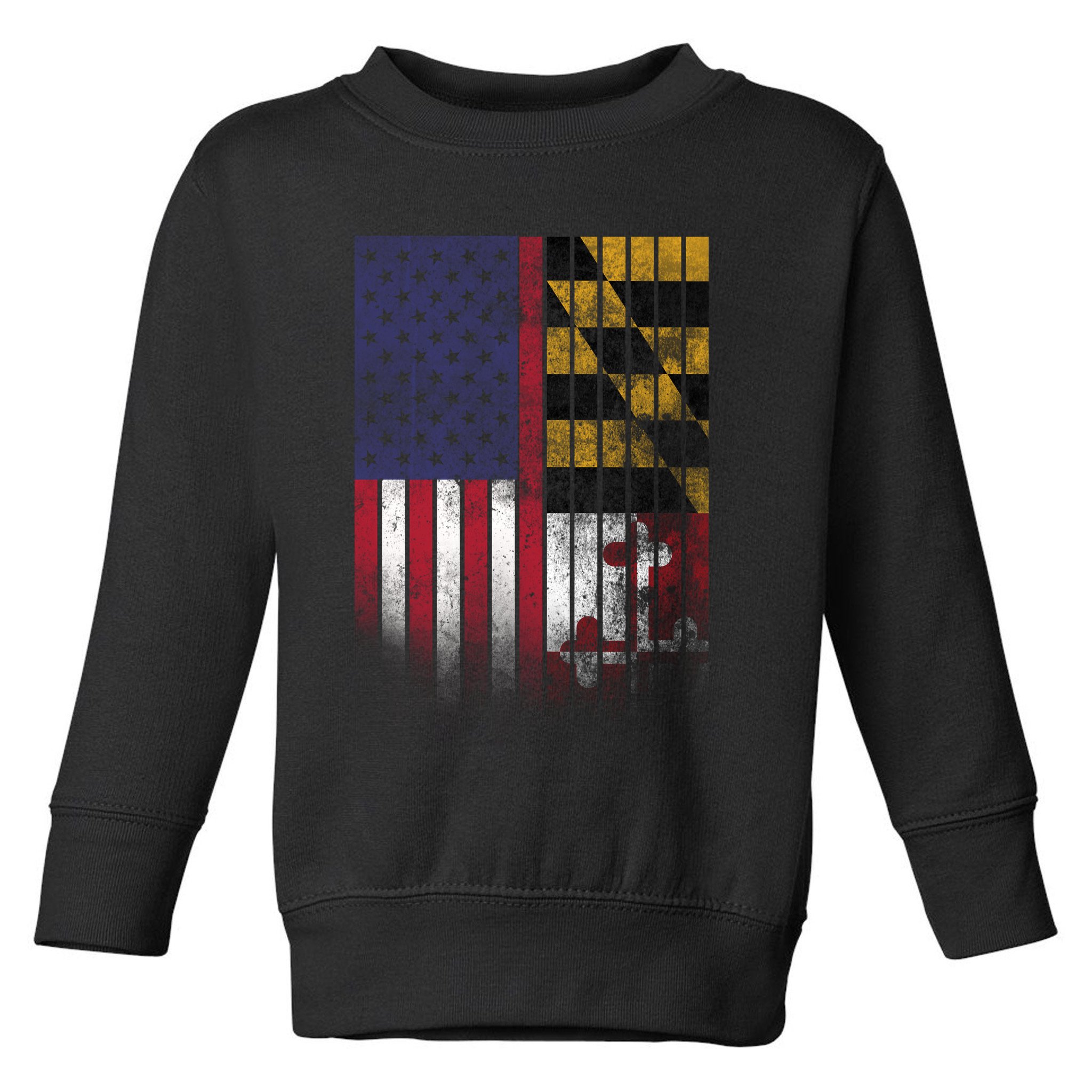 USA Maryland Flag Toddler Sweatshirt