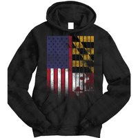 USA Maryland Flag Tie Dye Hoodie