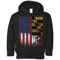 USA Maryland Flag Toddler Hoodie