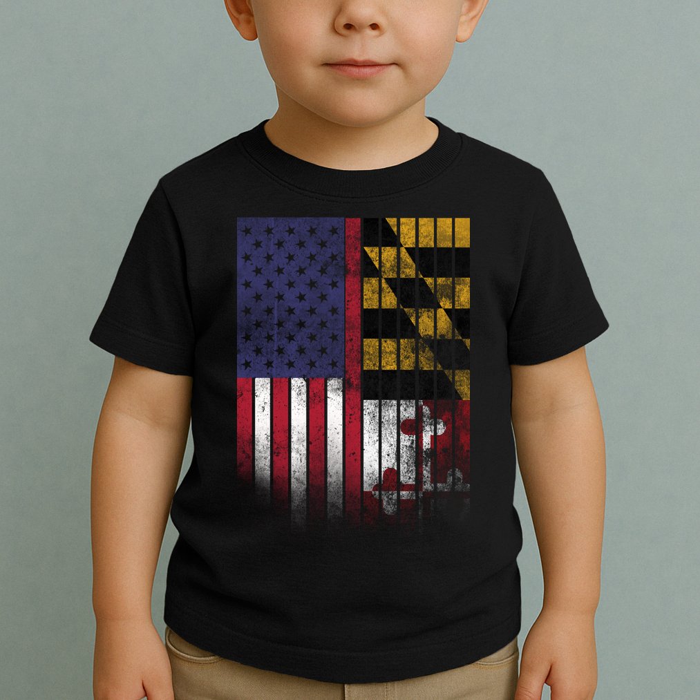 USA Maryland Flag Toddler T-Shirt
