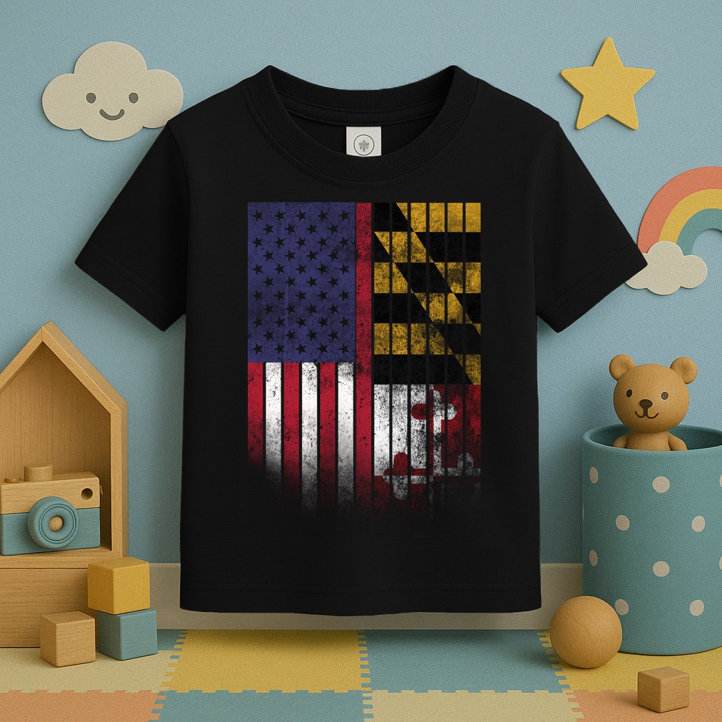 USA Maryland Flag Toddler T-Shirt