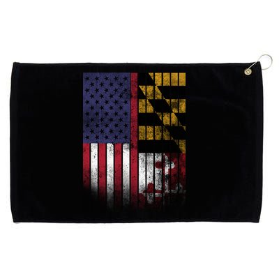 USA Maryland Flag Grommeted Golf Towel