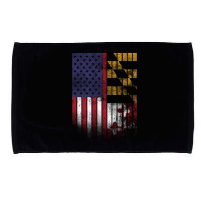 USA Maryland Flag Microfiber Hand Towel