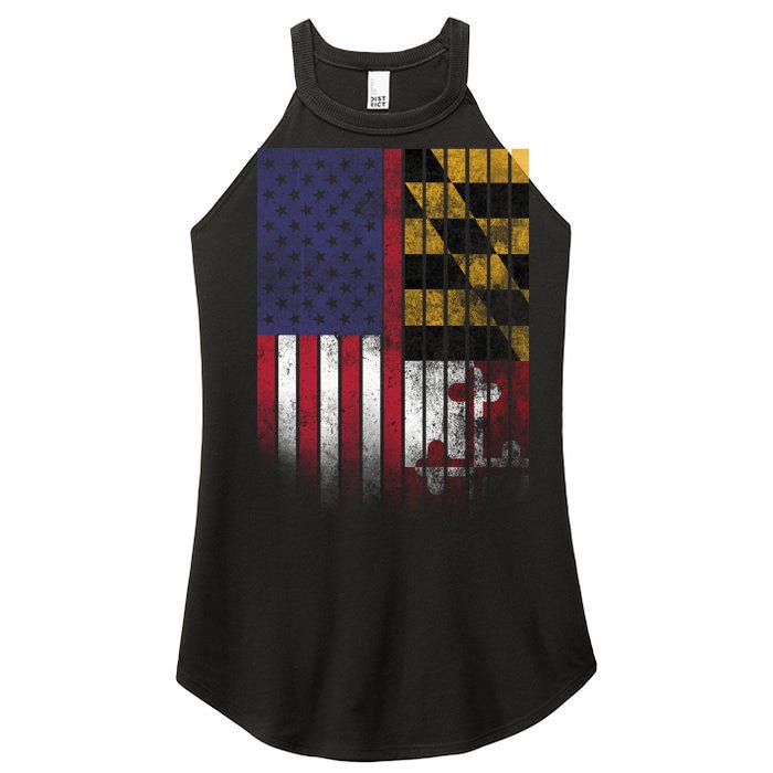 USA Maryland Flag Women's Perfect Tri Rocker Tank