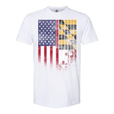 USA Maryland Flag Softstyle® CVC T-Shirt