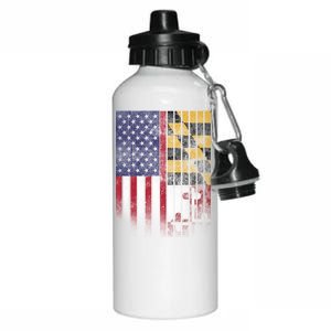 USA Maryland Flag Aluminum Water Bottle