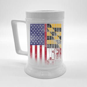 USA Maryland Flag Beer Stein