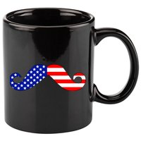 USA Mustache American Stache 11oz C Handle Ceramic Mug