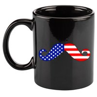 USA Mustache American Stache 11oz C Handle Ceramic Mug