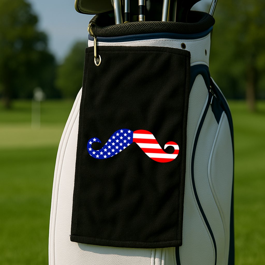 USA Mustache American Stache Golf Towel
