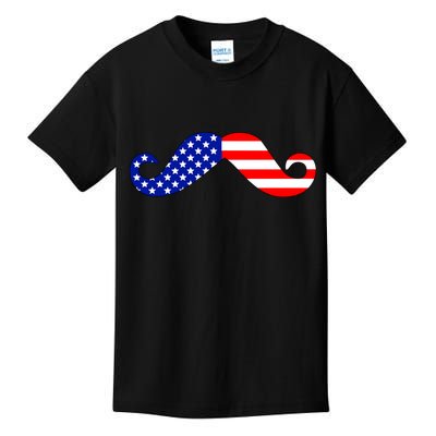USA Mustache American Stache Kids T-Shirt