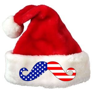 USA Mustache American Stache Premium Christmas Santa Hat