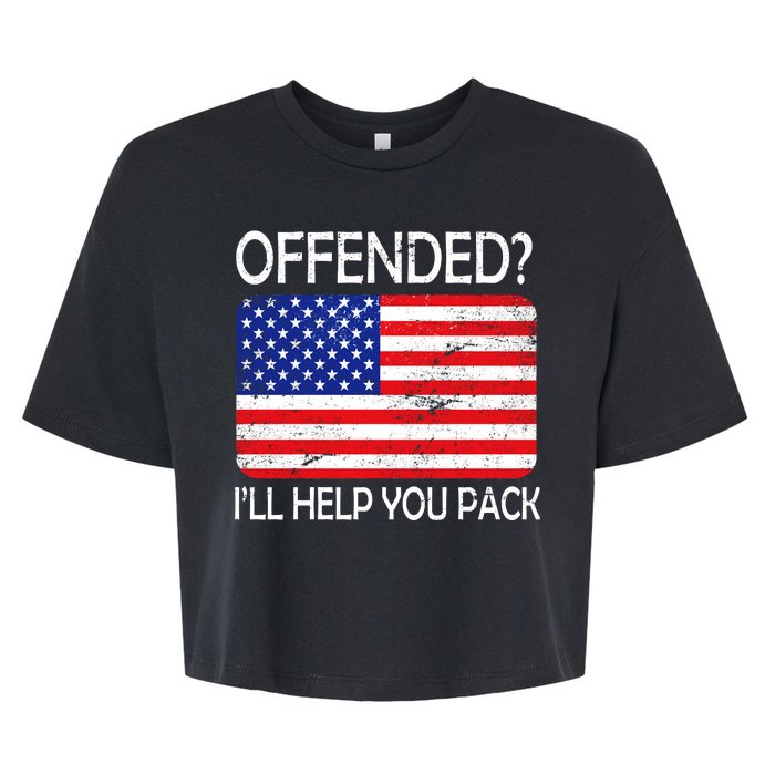 USA Offended I'll Help You Pack Bella+Canvas Jersey Crop Tee