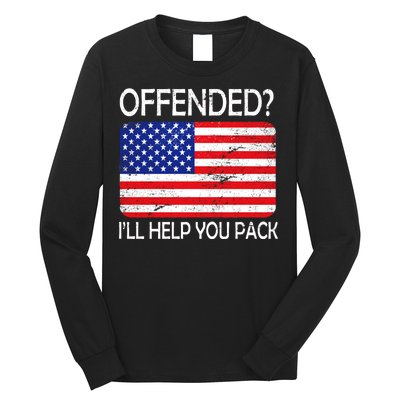 USA Offended I'll Help You Pack Long Sleeve Shirt