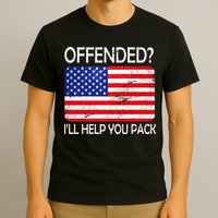 USA Offended I'll Help You Pack T-Shirt