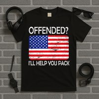 USA Offended I'll Help You Pack T-Shirt