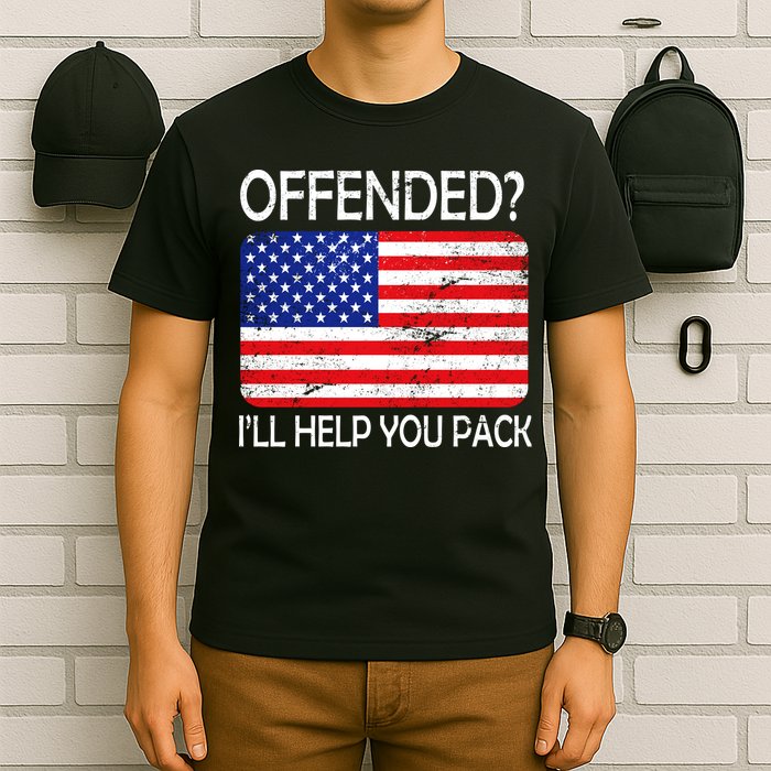USA Offended I'll Help You Pack T-Shirt