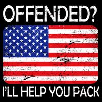 USA Offended I'll Help You Pack T-Shirt
