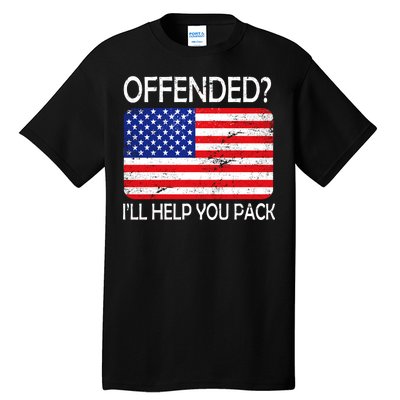 USA Offended I'll Help You Pack Tall T-Shirt